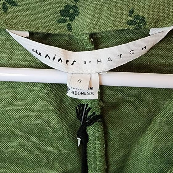 The Nines by HATCH Maternity 3/4 Sleeve Jumpsuit Floral Olive Green Small NEW - Picture 6 of 9